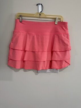 Athleta Coral Tiered Ruffle Mini Skirt